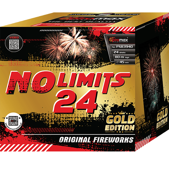 Piromax PXB3940 No Limits Gold 24, 24 Schuss Feuerwerk,F3