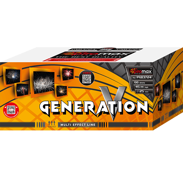 Piromax PXB3724 Generation V, 66 Schuss Feuerwerksbatterie