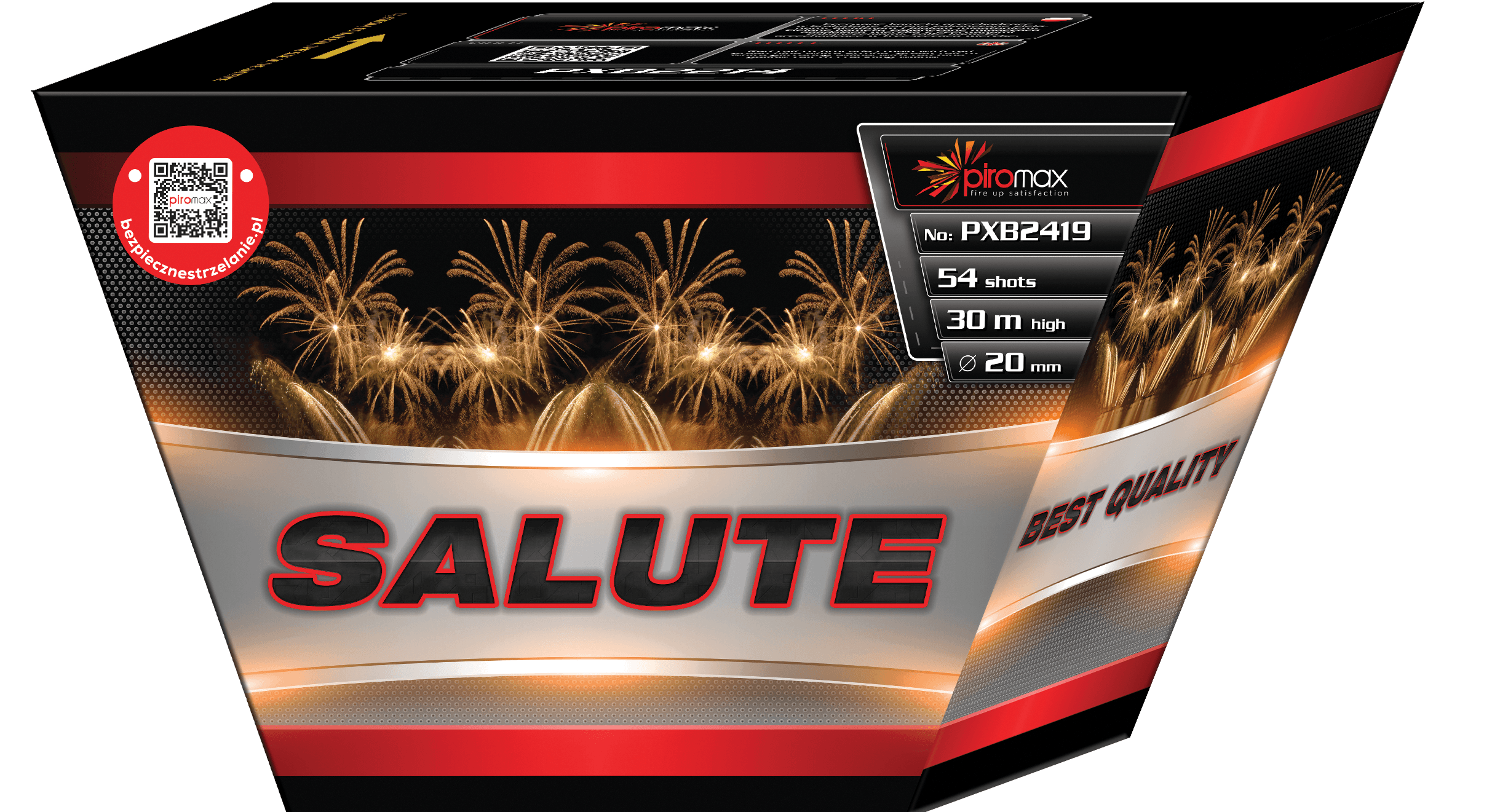 Piromax PXB2419 Salute, 54 Schuss Feuerwerksbatterie, F2