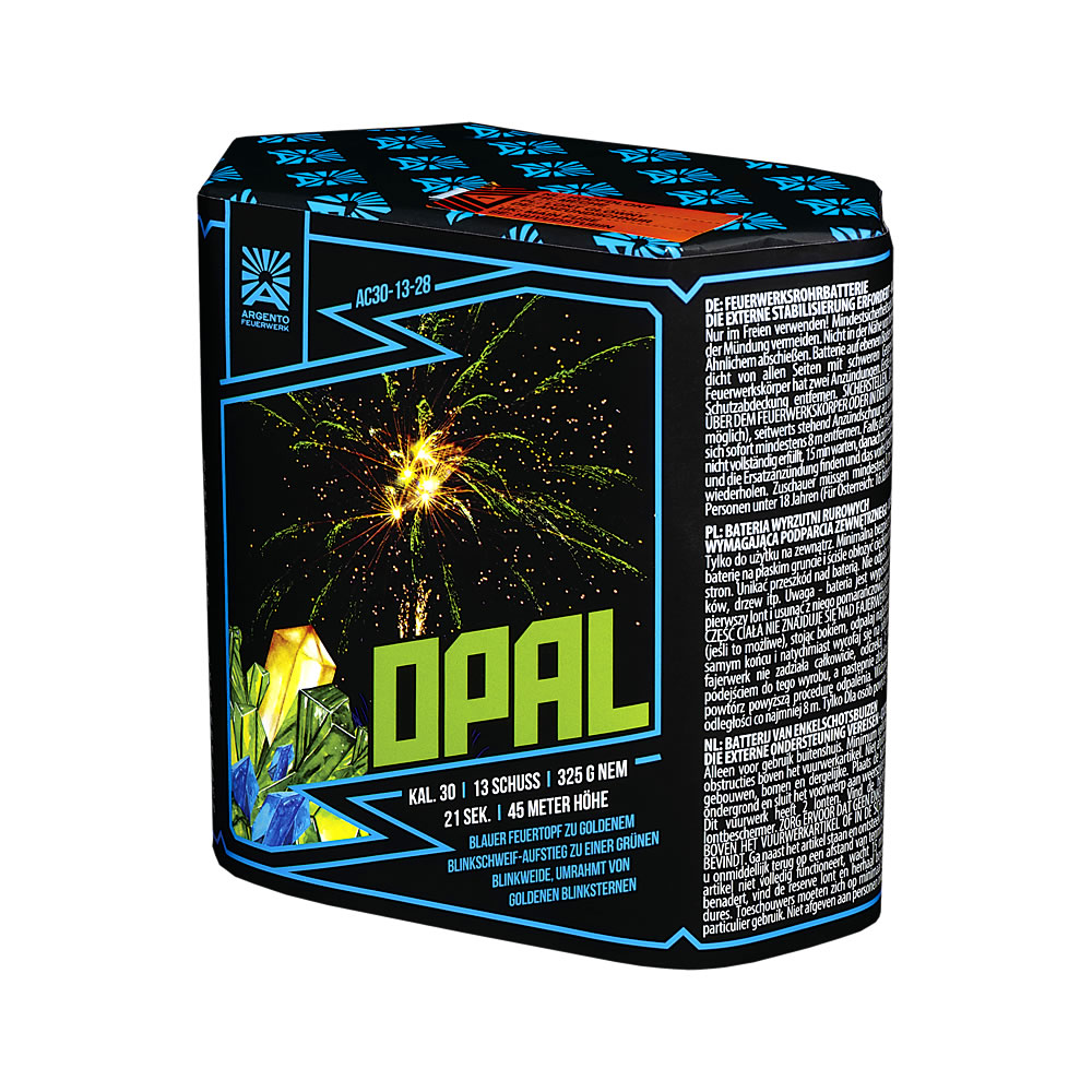 Argento Opal, 13 Schuss Feuerwerks-Batterie