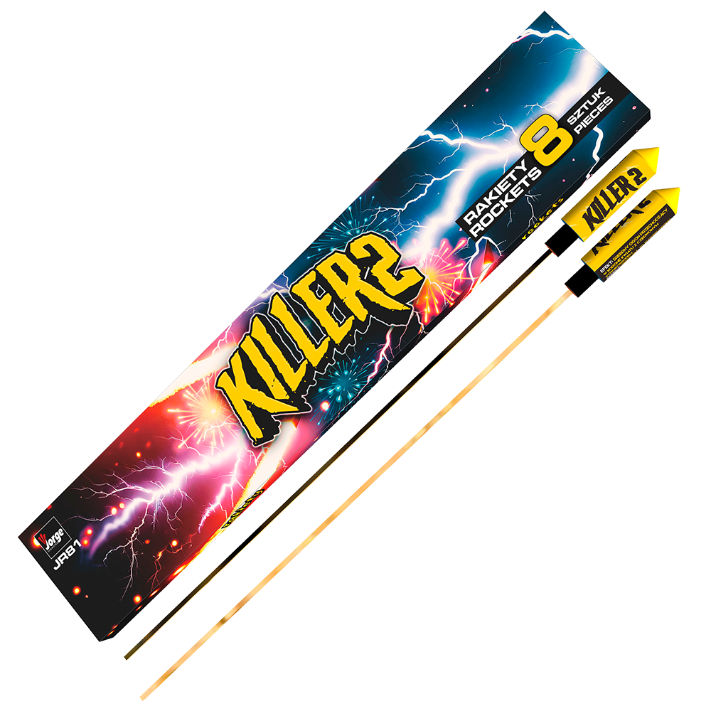 Jorge JR81 - Killer 2 Raketen, 8 Stück in der Pappschachtel, F2