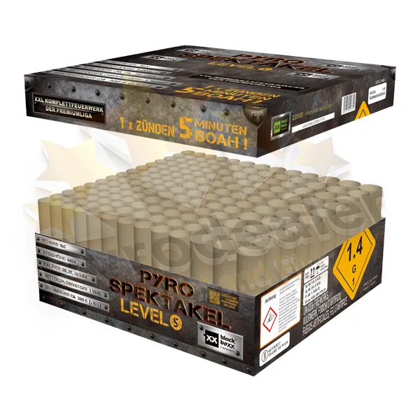 Blackboxx Pyro-Spektakel Level 5, 165 Schuss Feuerwerk-Verbundbatterie