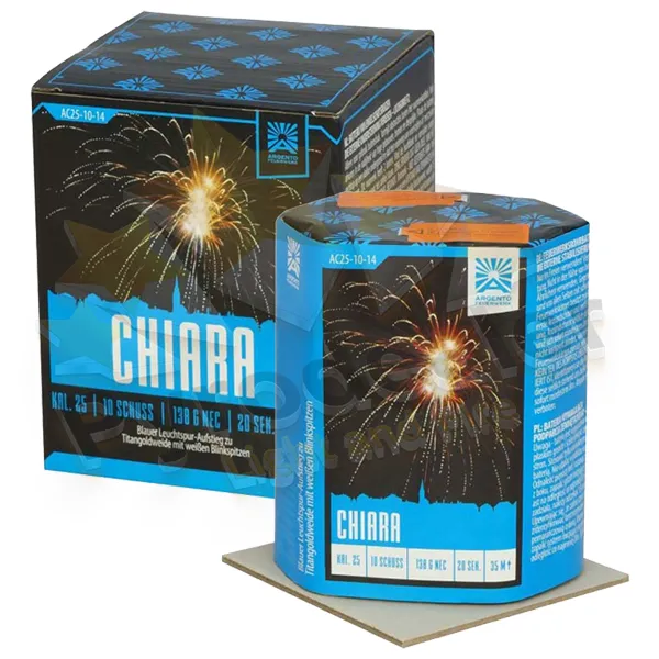 Argento Chiara, 10 Schuss Feuerwerk-Batterie