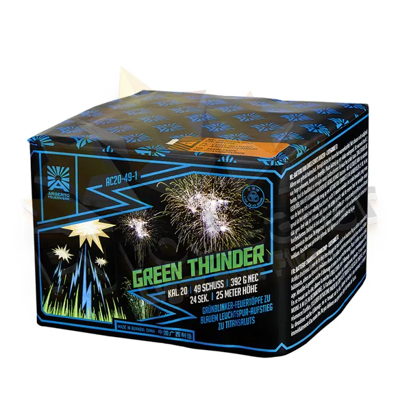 Argento Green Thunder, 49 Schuss Titan-Salut Batterie