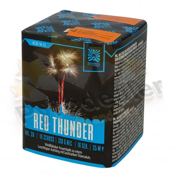 Argento Red Thunder 1.3G, 16 Schuss Feuerwerk-Batterie