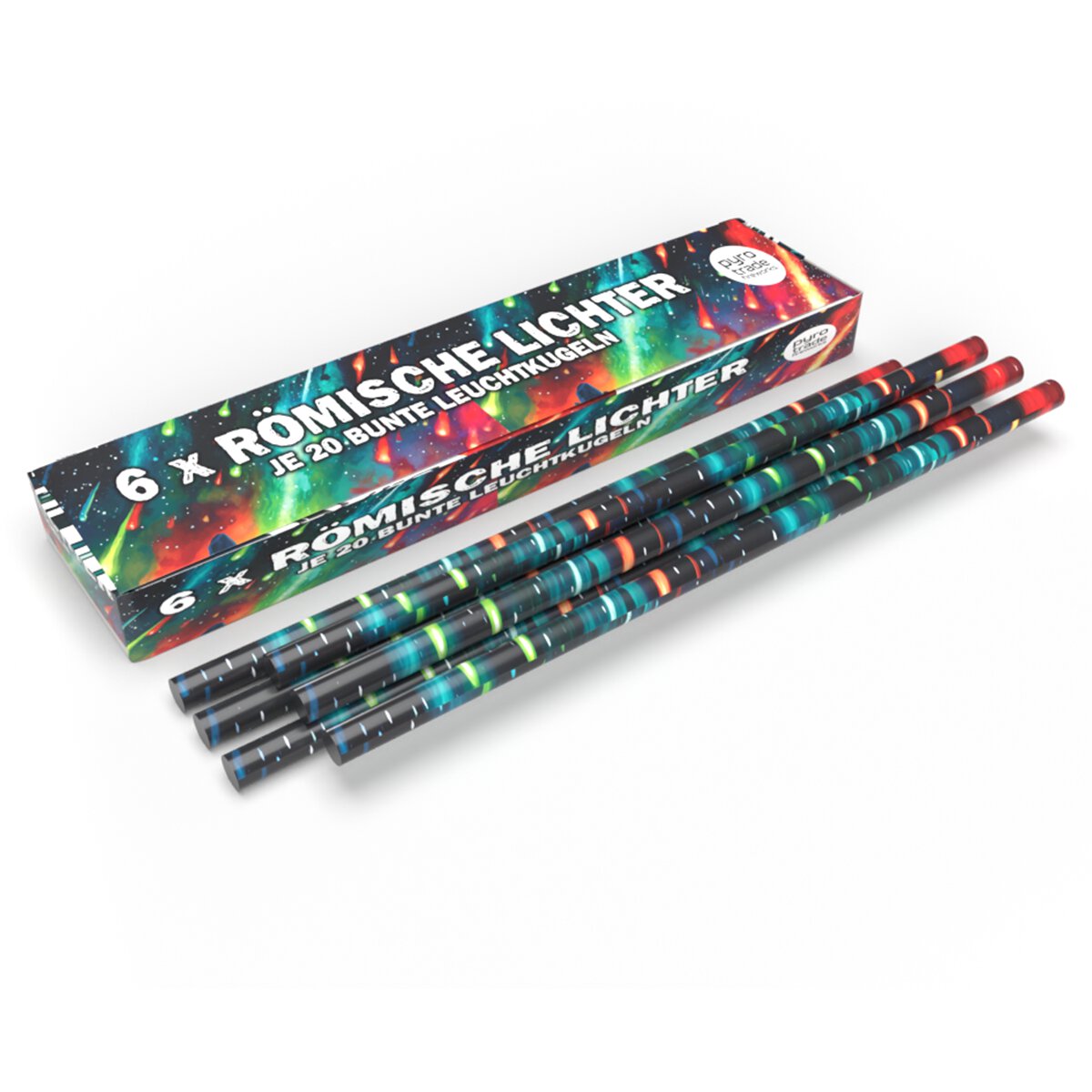 Pyrotrade Römische Lichter 6x20 Schuss im Blister, F2