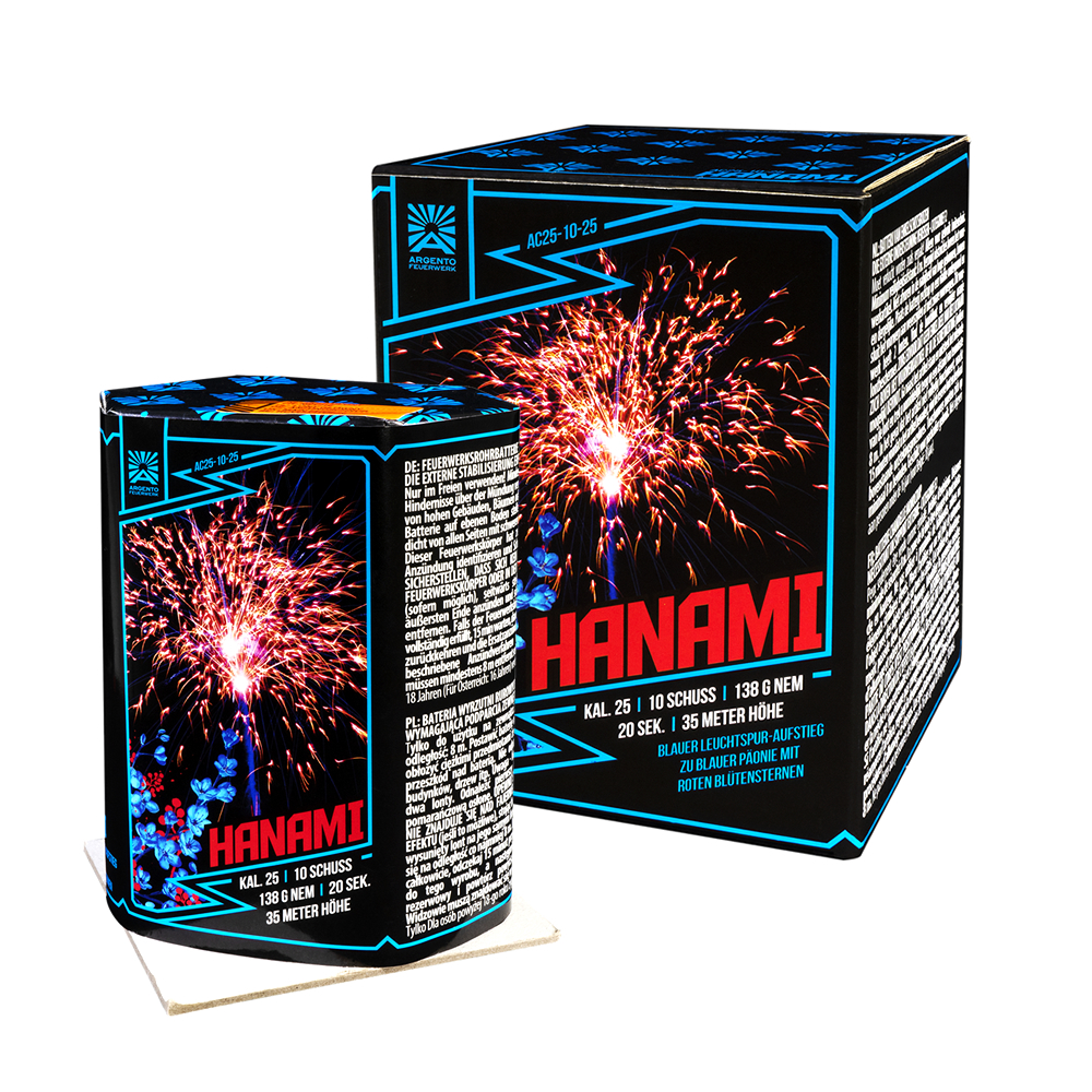 Argento Hanami, 10 Schuss Feuerwerk-Batterie