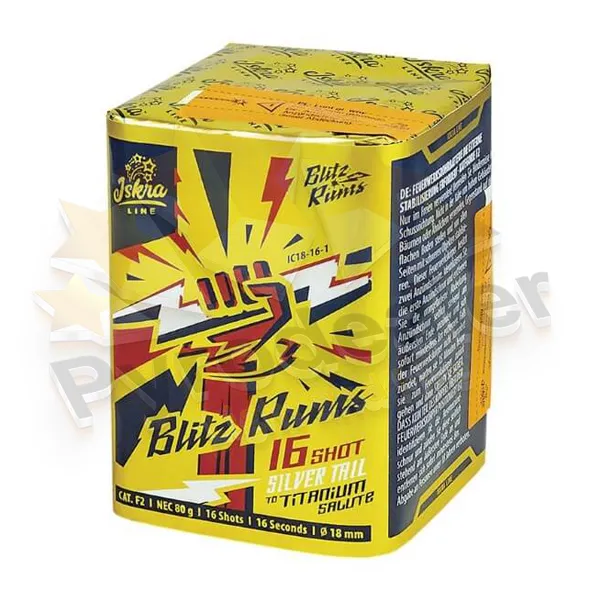 Funke - Iskra Line Blitz Rums 16 Shots, Titanium Salut Batterie
