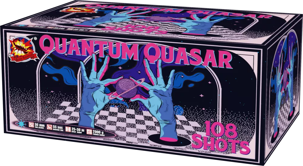 SRPYRO  Quantum Quasar, 108 Schuss Mega Verbundfeuerwerk F2