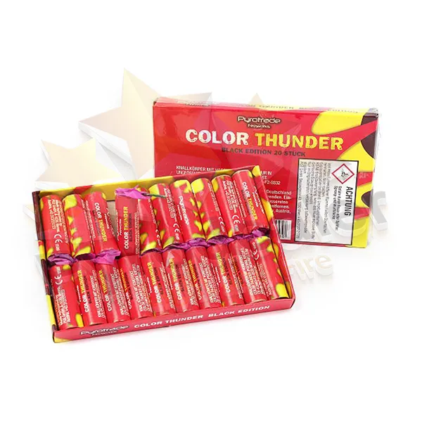 Pyrotrade Color Thunder Black Edition, 20 Stück Packung