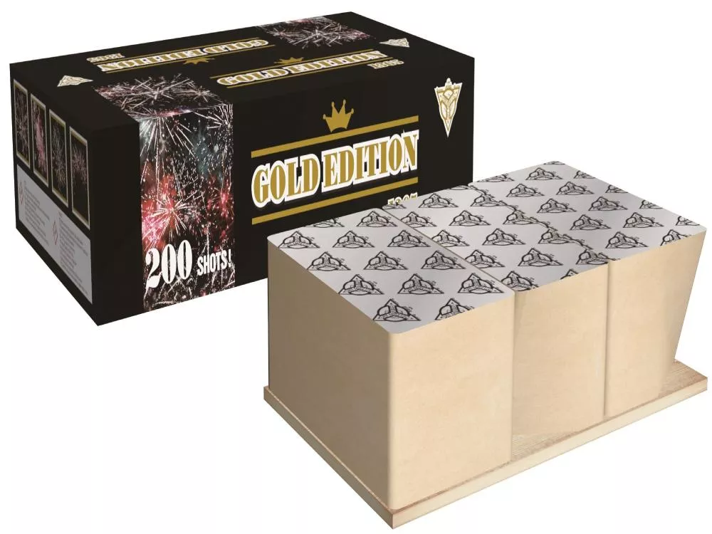 SRPYRO Gold Edition 200 Schuss, Mega Feuerwerksverbund