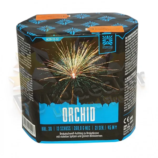 Argento Orchid, AC30-13-32, Feuerwerk-Batterie mit 13 Schuss