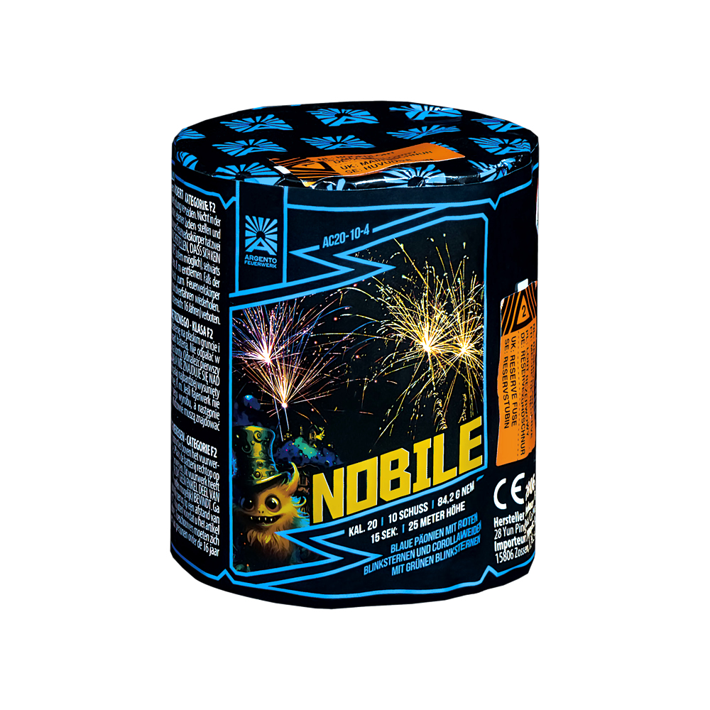Argento Nobile, 10 Schuss Feuerwerk-Batterie