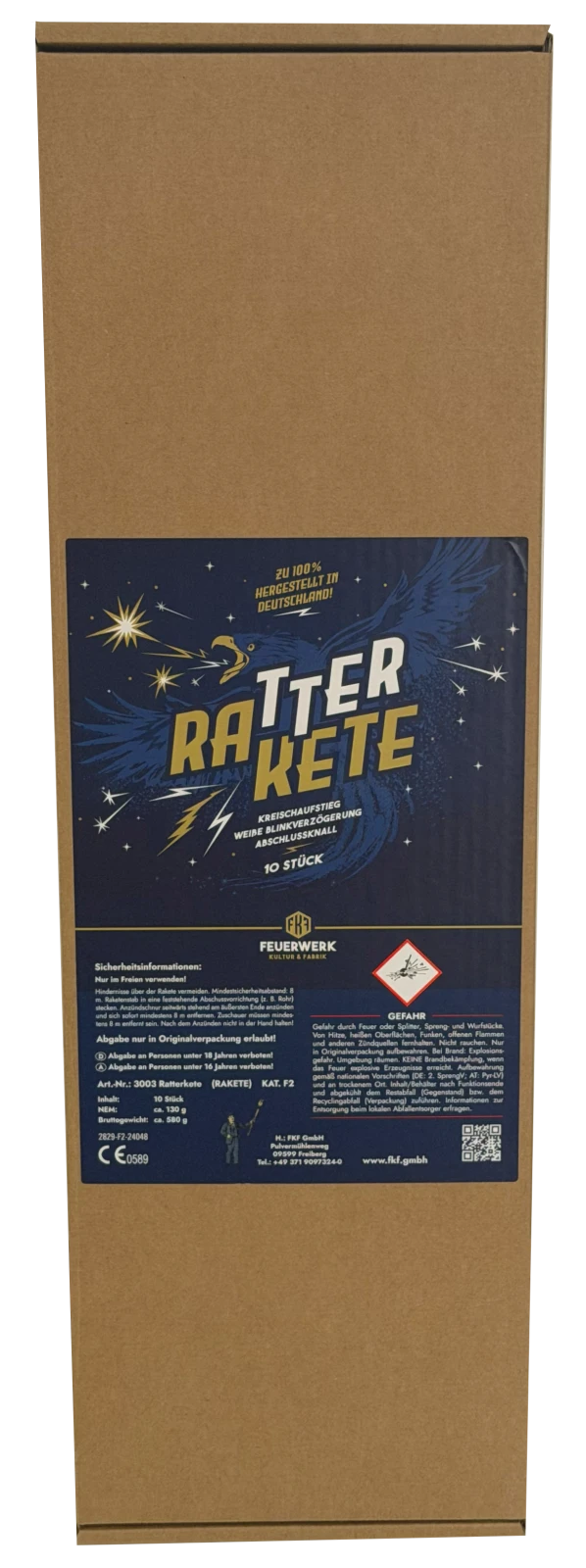 FKF Ratterkete - Salutrakete mit Pfeifratteraufstieg