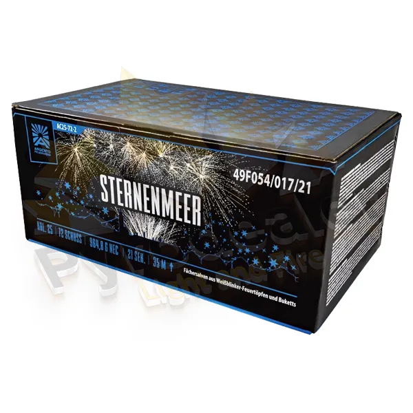 Argento Sternenmeer, 72 Schuss Feuerwerk-Batterie
