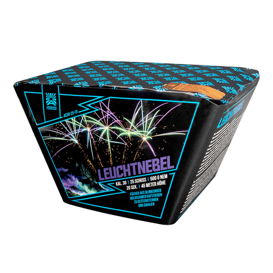 Argento Leuchtnebel, 25 Schuss Feuerwerksbatterie, Z-Shape