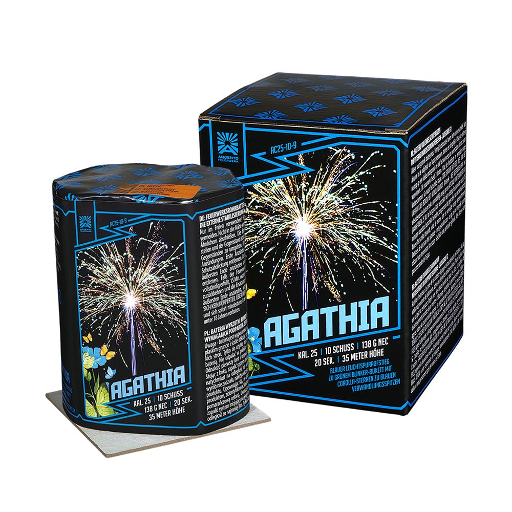 Argento Agathia, 10 Schuss Feuerwerk-Batterie