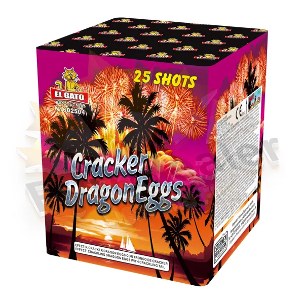 El GATO Cracker dragon egg,  25 Schuss Feuerwerksbatterie