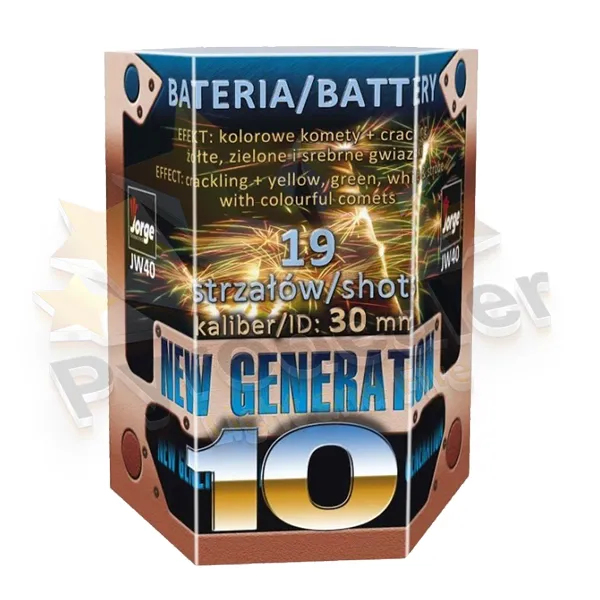 Jorge JW40  New Generation 10, 19 Schuss Feuerwerk-Batterie