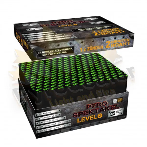 Blackboxx Pyro-Spektakel Level 2, 127 Schuss Feuerwerk-Verbundbatterie