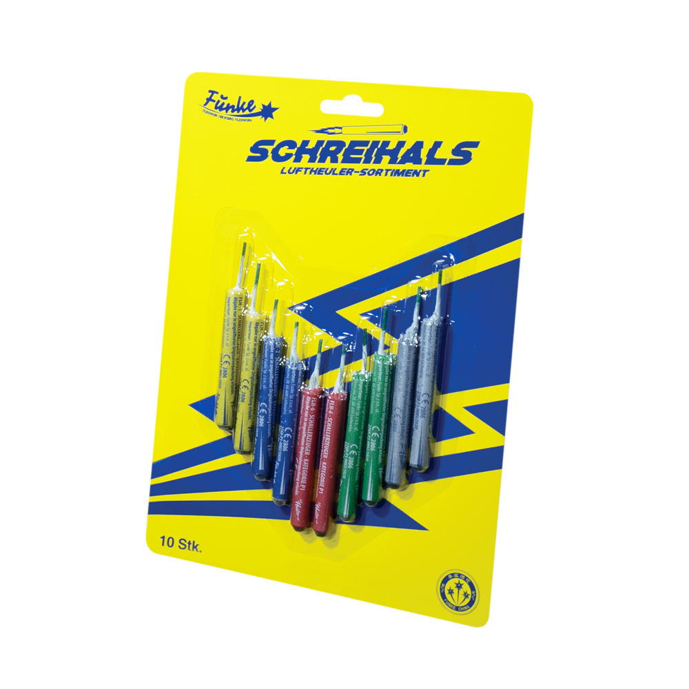 Funke Schreihals, Luftheuler Sortiment Display, 10 Stück
