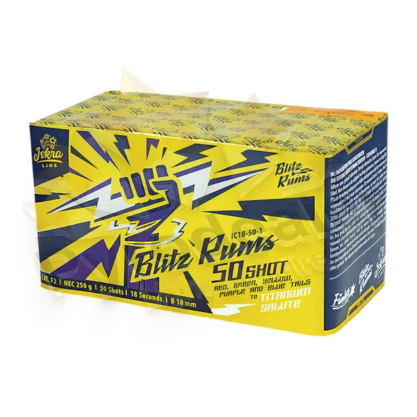 Funke - Iskra Line Blitz Rums 50 Shot, Titanium Salut Batterie