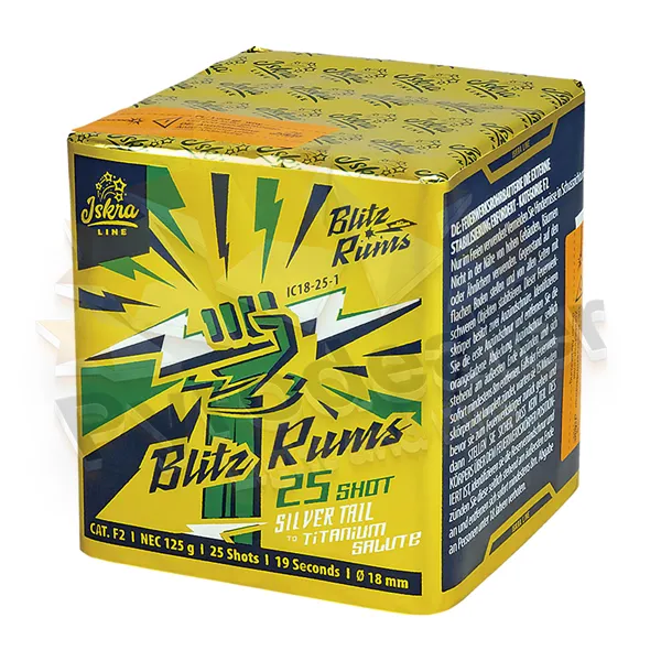 Funke - Iskra Line Blitz Rums 25 Shot, Titanium Salut Batterie