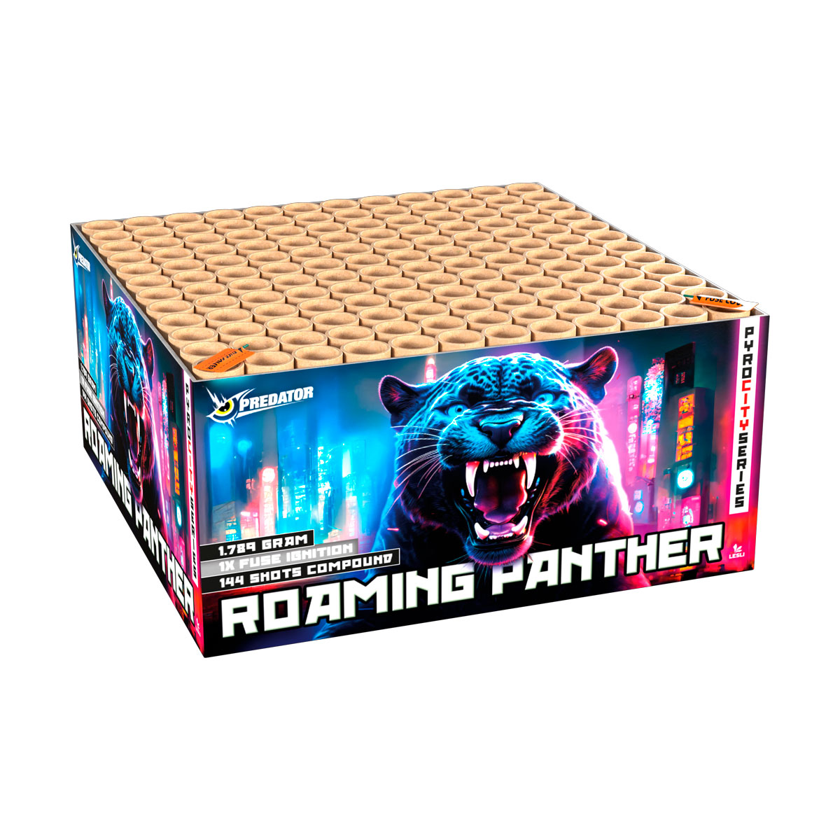 Lesli Roaming Panther, 144 Schuss Verbund-Feuerwerk in F2
