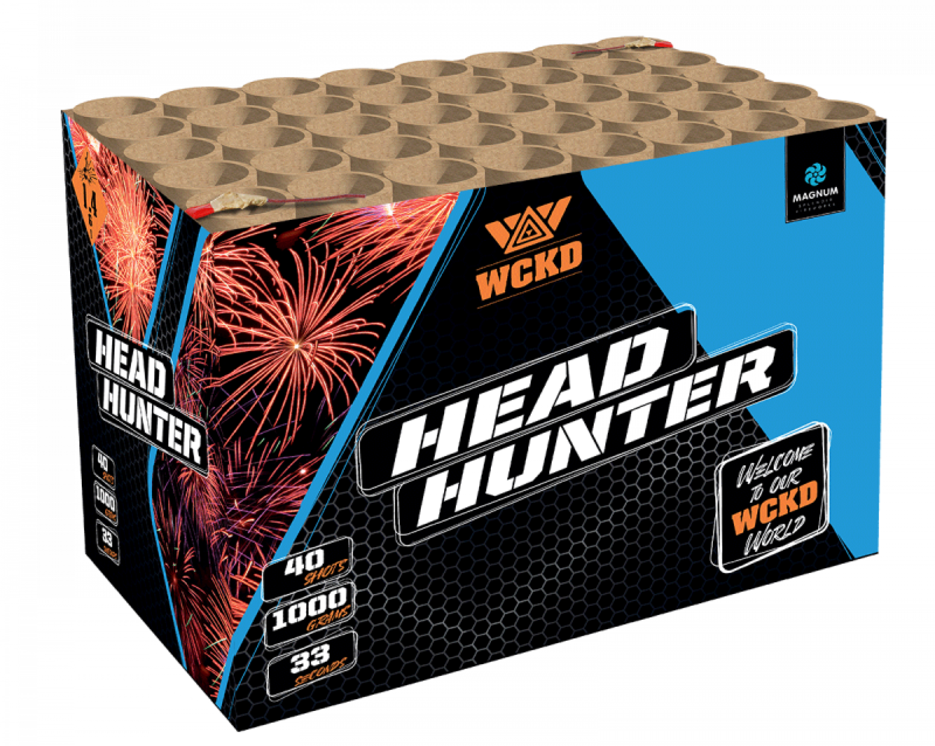 Magnum Head Hunter, 40 Schuss Feuerwerksbatterie, F2 